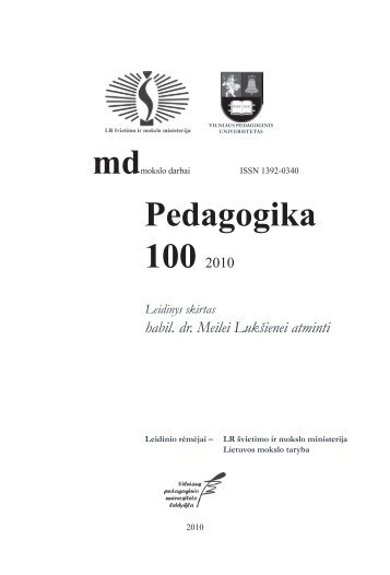 100 - VPU biblioteka - Vilniaus pedagoginis universitetas