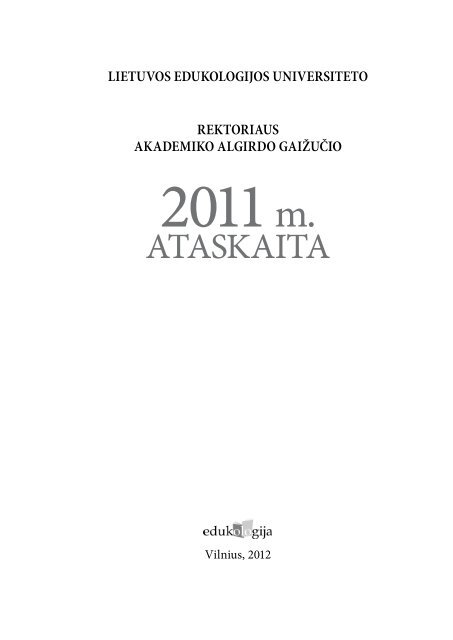 2011 m. - VPU biblioteka - Vilniaus pedagoginis universitetas