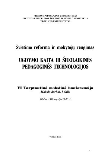 ugdymo kaita ir šiuolaikinės pedagoginės technologijos