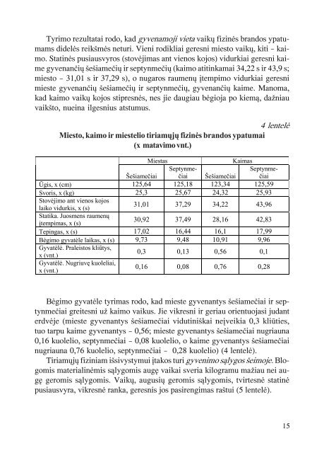 lietuvos vaikų brandumas mokyklai: tyrimas ir problemos