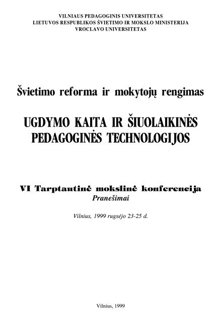 ugdymo kaita ir šiuolaikinės pedagoginės technologijos