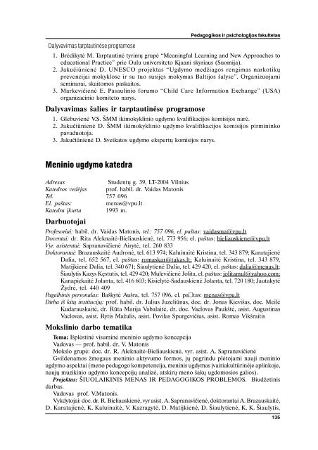 Mokslinës veiklos ataskaita - VPU biblioteka - Vilniaus pedagoginis ...