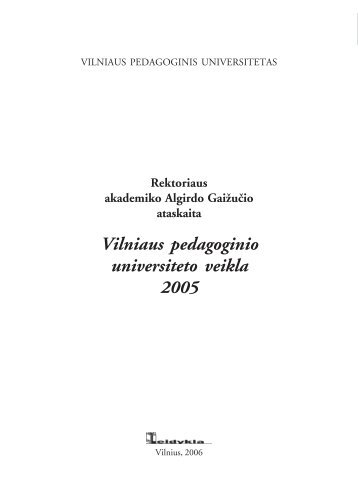 PDF - VPU biblioteka - Vilniaus pedagoginis universitetas