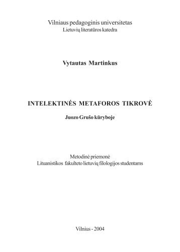 Vilniaus pedagoginis universitetas Vytautas Martinkus ...