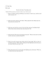 C.P. Soph. Eng. Miss Leslie “Sword in the Stone” Study Questions 1 ...