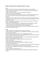 SHORT ANSWER STUDY GUIDE QUESTIONS – Macbeth Act I 1 ...