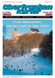 Frohe Weihnachten und alles Gute im Jahr 2005! - Oberfranken-Kurier