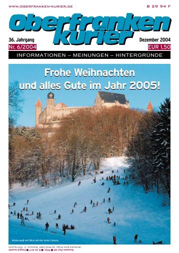 Frohe Weihnachten und alles Gute im Jahr 2005! - Oberfranken-Kurier