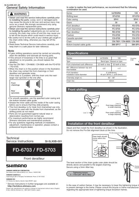 SHIMANO 105 Front Derailleur for Triple Gear - Canyon