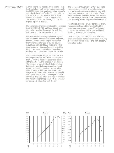 Aston Martin DB9 Brochure