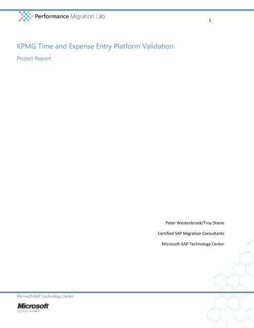 SAP ECC 6.0 Performance Analysis and Platform Validation Report