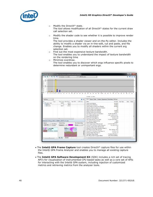 Intel HD Graphics DirectX Developer's Guide (Sandy Bridge)