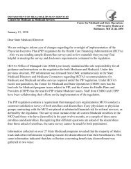 SMD Letter - Physician Incentive Plan Regulation - Centers for ...