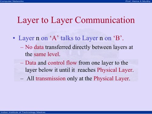 A Layered Approach to Computer Networks - nptel - Indian Institute ...