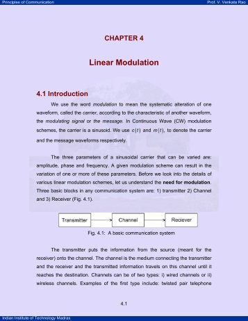 Linear Modulation - nptel - Indian Institute of Technology Madras