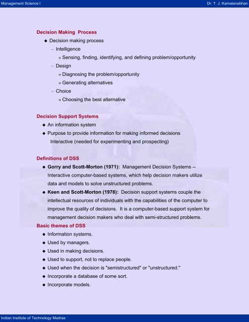 MODULE 6 Decision Making - nptel - Indian Institute of Technology ...