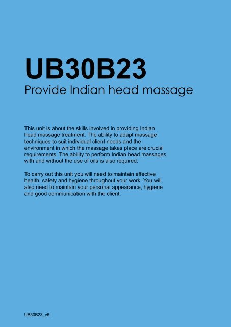 Provide Indian head massage - VTCT