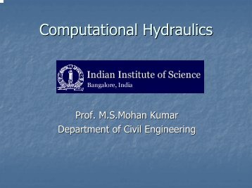 Computational Hydraulics (Web) - E - nptel