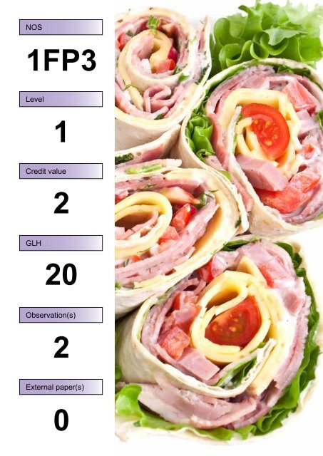 Understand how to prepare hot and cold sandwiches - VTCT