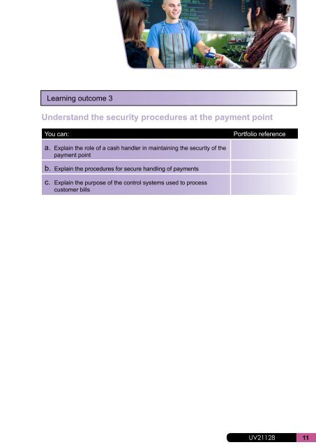 Handling payments and maintaining the payment point - VTCT