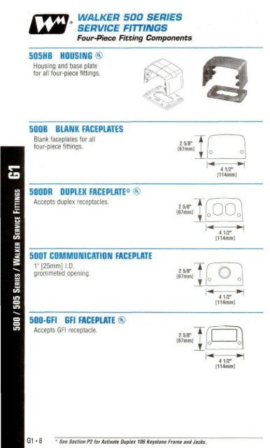 WALKER 500 SERIES SERVICE FITTINGS Four-Piece ... - Nedco