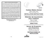 Outdoor Motion Sensor Détecteur de mouvements pour l ... - Leviton