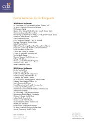 Dental Materials Grant Recipients - CDA Foundation