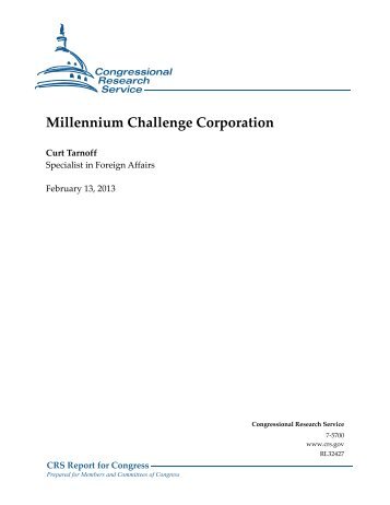 Millennium Challenge Corporation - Foreign Press Centers