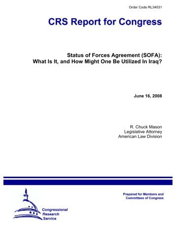 Status of Forces Agreement (SOFA) - University of Maryland School ...