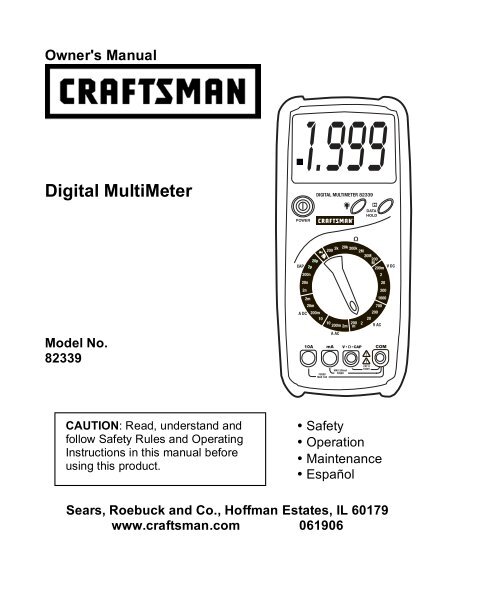 Digital MultiMeter Sears