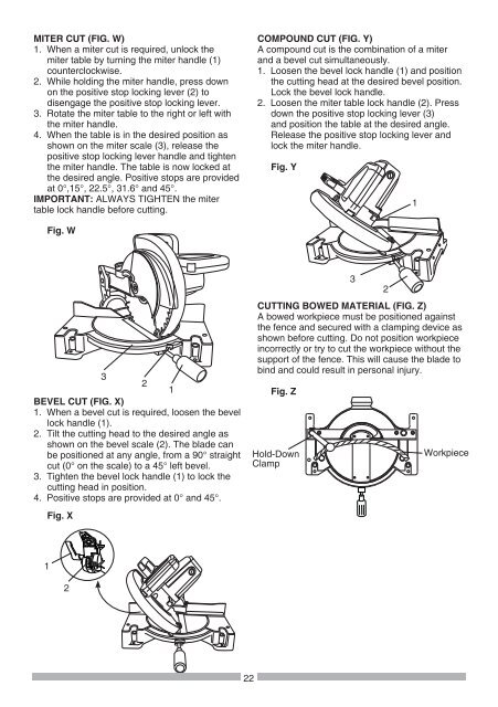 Operator's Manual 10 in. COMPOUND MITER SAW WITH ... - Sears