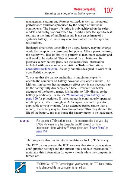 Satellite® T210/T230 Series User's Guide - Howard Computers