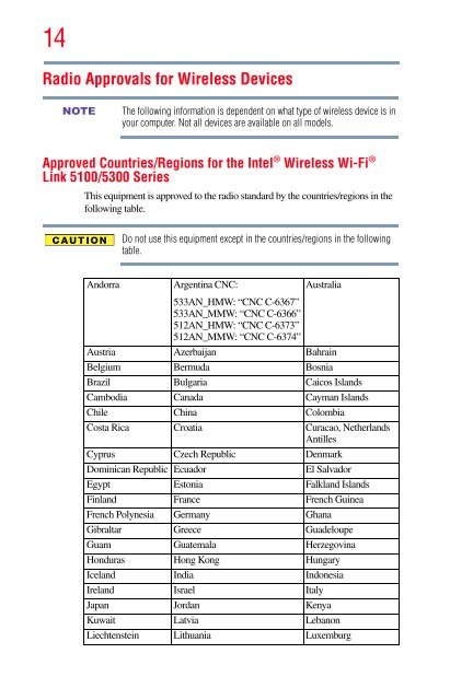 Satellite® T210/T230 Series User's Guide - Howard Computers