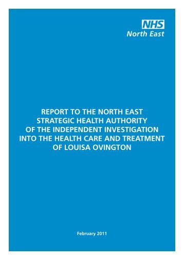 Lousia Ovington independent investigation report ... - NHS North East