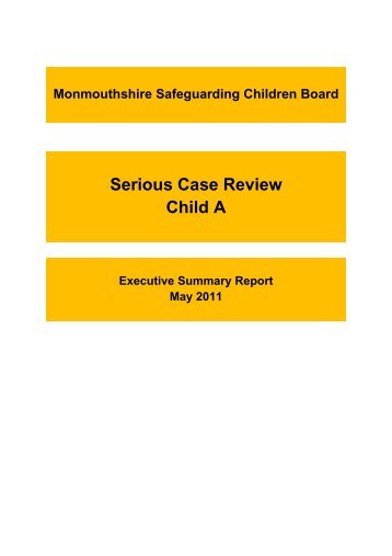 Serious Case Review Child A - Hundred Families