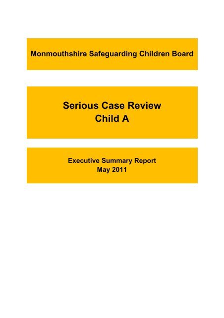 Serious Case Review Child A - Hundred Families