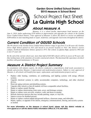 La Quinta High School - Garden Grove Unified School District