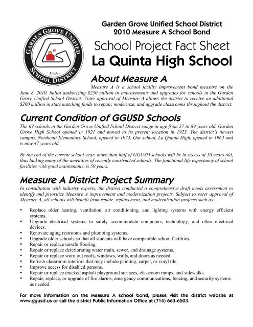 La Quinta High School - Garden Grove Unified School District