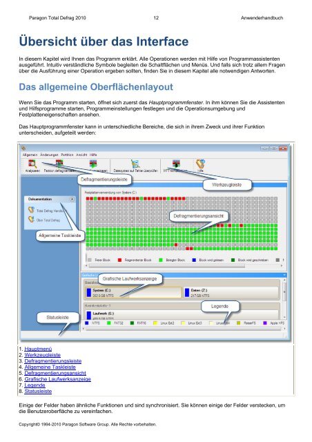 Total Defrag 2010 Hilfe - Download - PARAGON Software Group