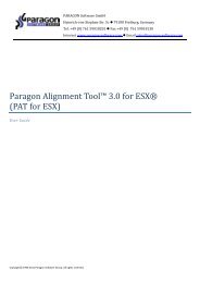 Paragon Alignment Tool™ 3.0 for ESX® (PAT for ESX) - Download ...