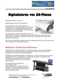 Digitalisieren von A0-Plänen - Gemdat OÖ