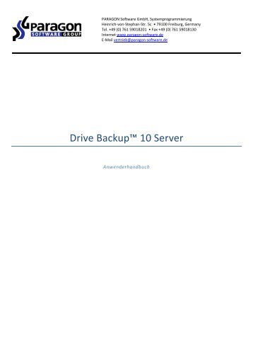Drive Backup™ 10 Server - Download