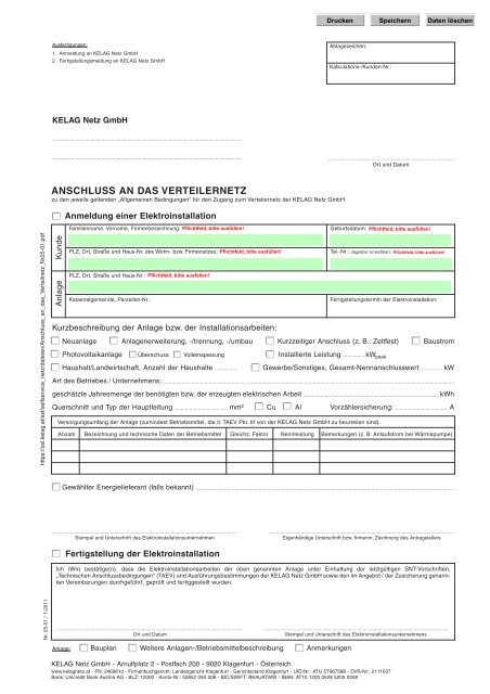 Anschluss an das Verteilernetz - Kelag