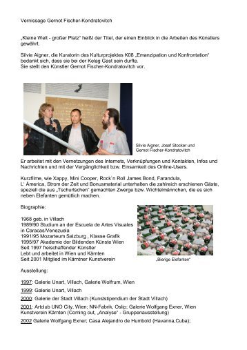 Vernissage Gernot Fischer-Kondratovitch ?Kleine Welt ... - Kelag