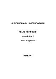 GLEICHBEHANDLUNGSPROGRAMM KELAG NETZ GMBH ...