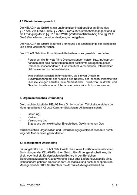 GLEICHBEHANDLUNGSPROGRAMM KELAG NETZ GMBH ...