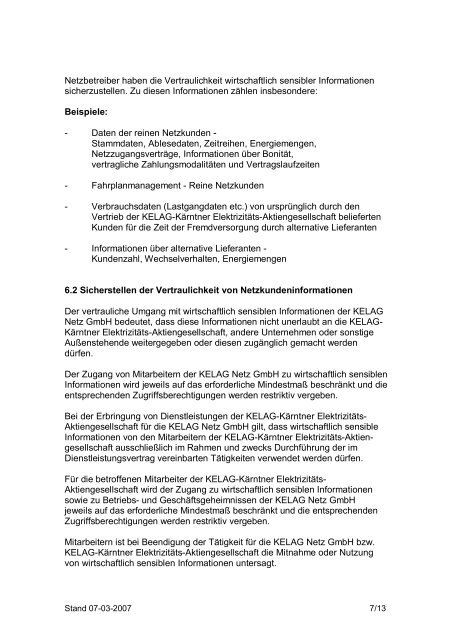 GLEICHBEHANDLUNGSPROGRAMM KELAG NETZ GMBH ...