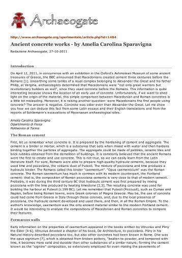 Ancient concrete works - by Amelia Carolina Sparavigna - PORTO ...