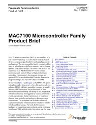 MAC7100 Microcontroller Family Product Brief - Freescale ...