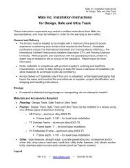 Mats Inc. Installation Instructions for Design, Safe and Ultra Track